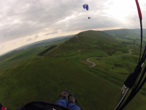 Picture taken by Ken Sinclair flying Nova Mentor 3 over Mam Tor NW face 21st May 2014 